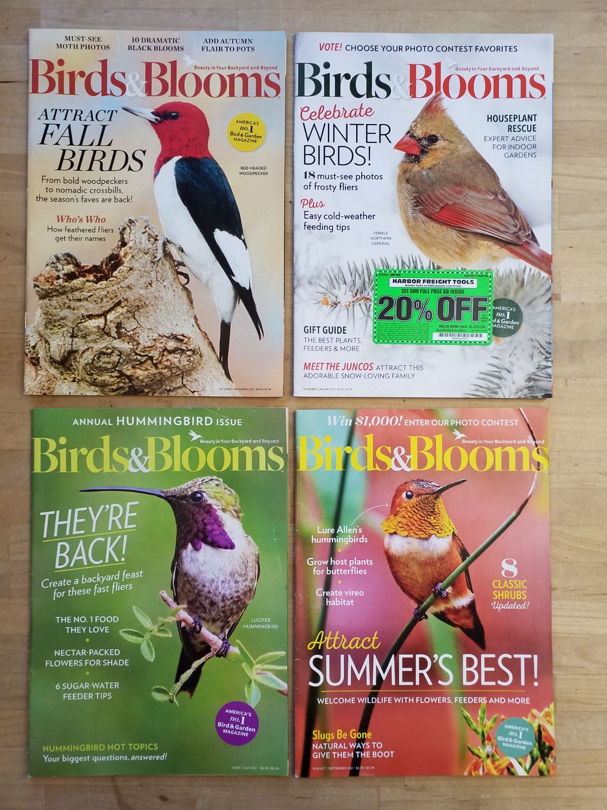 Birds & Blooms Magazine Lot of 25 2018-2024 Mixed Bundle GREAT