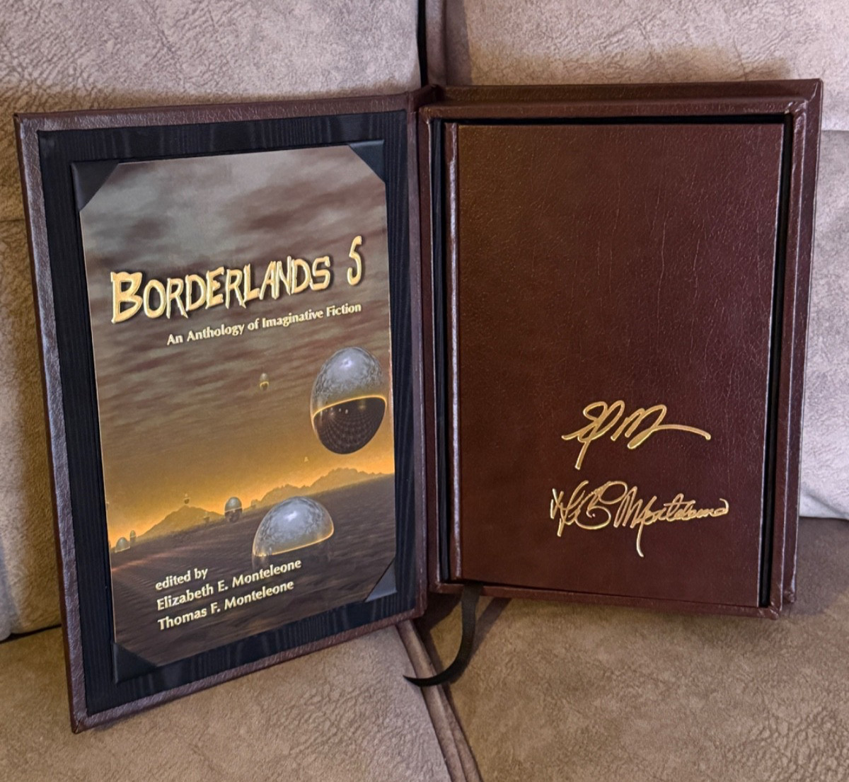Stephen king SIGNED Borderlands 5 Anthology of Imaginative Fiction Lettered 2003