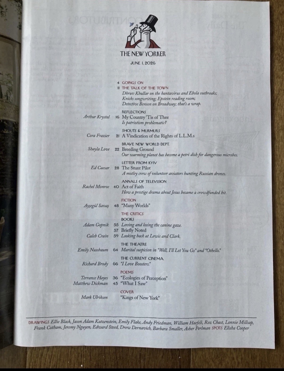 NY KNICKS – THE NEW YORKER MAGAZINE JUNE 2026 KINGS OF NEW YORK MARK ULRIKSEN