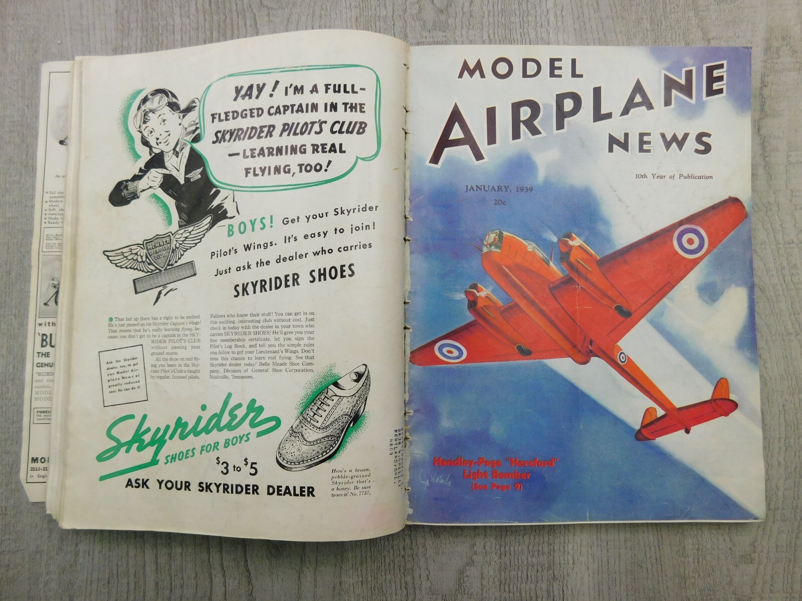MODEL AIRPLANE NEWS FEB JUN JUL AUG 1939 Planes WII Boeing Vintage Magazine Lot