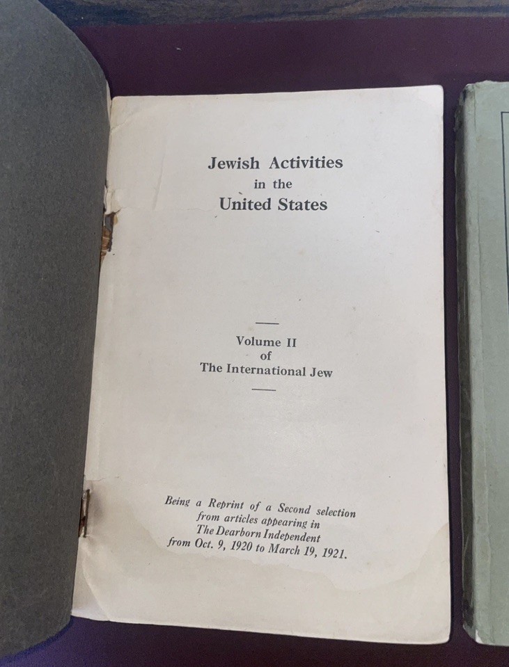 RARE ORIGINAL The International Jew 4 Volume Complete Set 1920s HENRY FORD