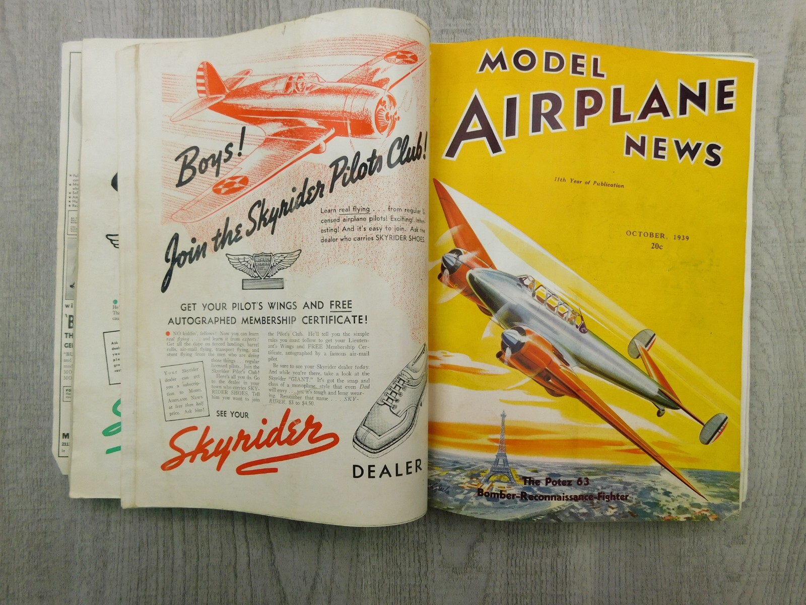 MODEL AIRPLANE NEWS FEB JUN JUL AUG 1939 Planes WII Boeing Vintage Magazine Lot