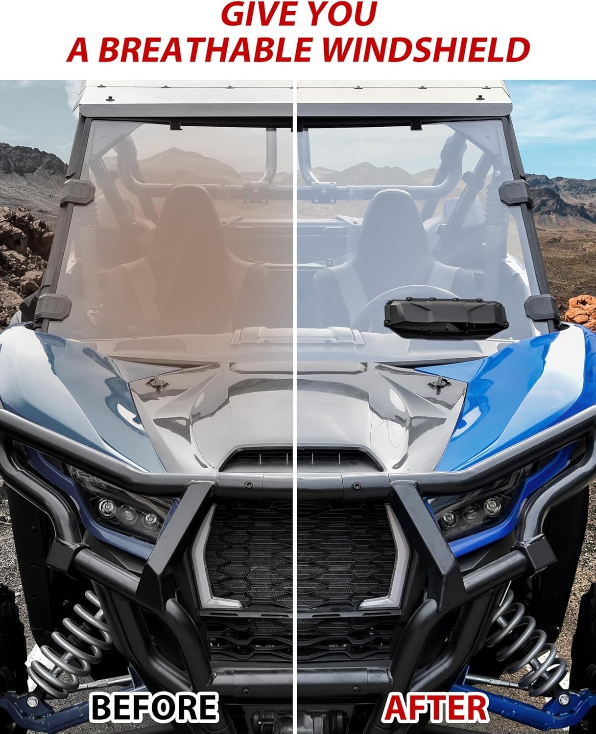 Universal UTV Windshield Vents Kit for Polycarbonate Windshield, 2PCS
