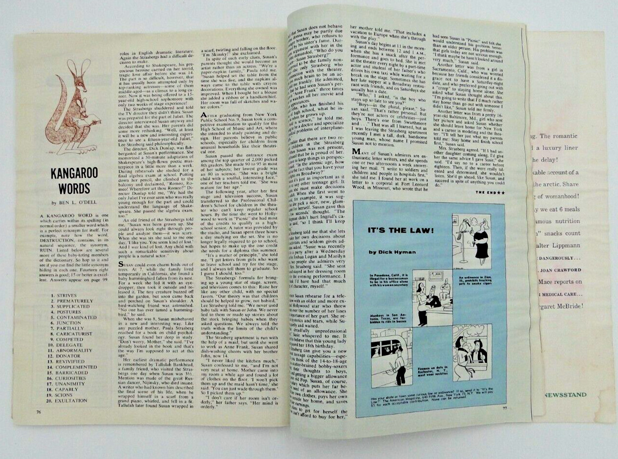 The American Magazine August 1956 School Crisis in Dixie by V. Dabney 2 Novels