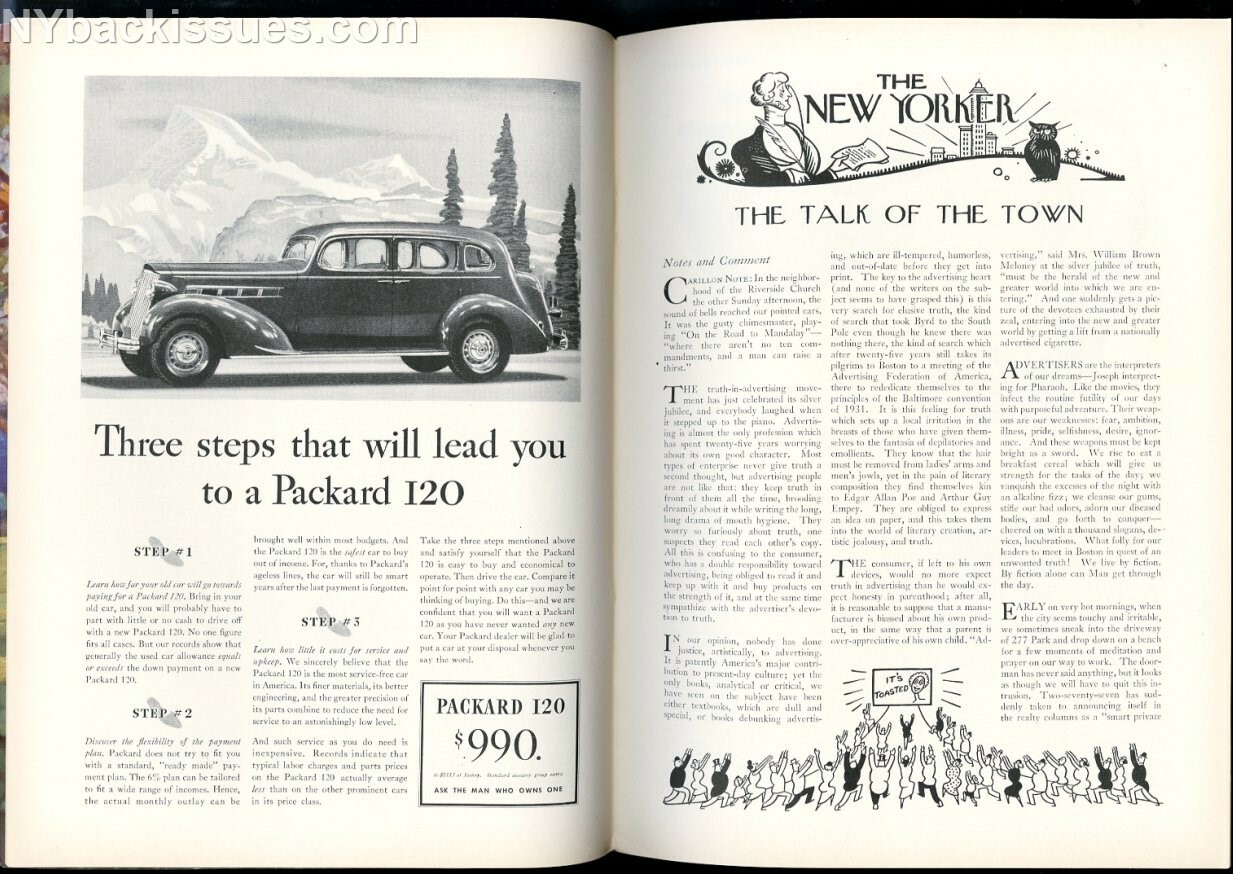 New Yorker magazine July 11 1936 Joel Sayre Witter Bynner NEAR MINT