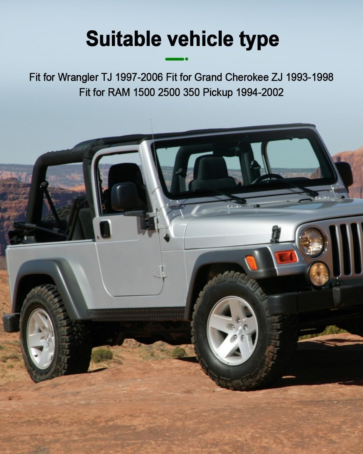2 Pairs of Front & Rear Bump Stops for Jeep Wrangler TJ & Grand Cherokee ZJ