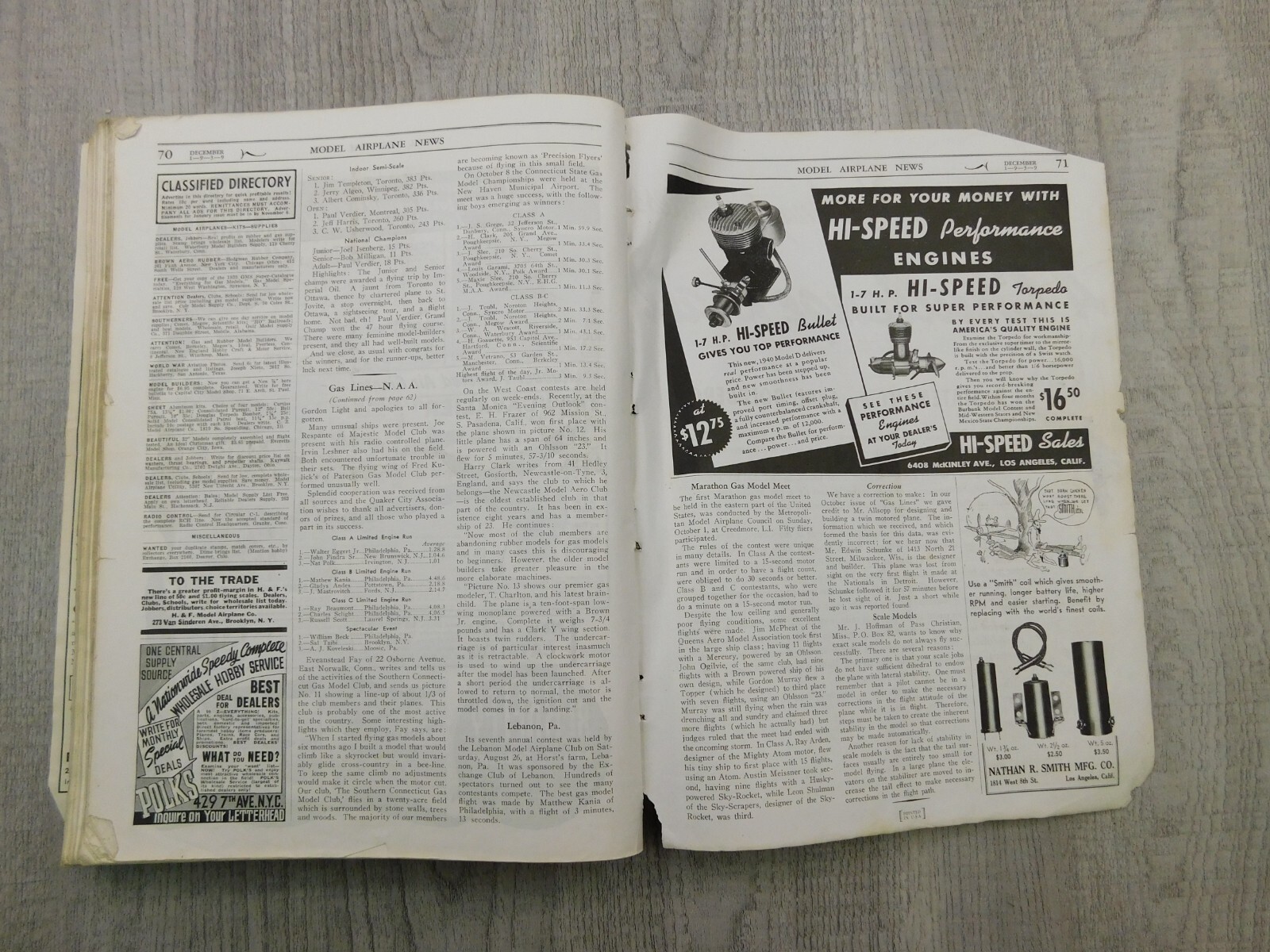MODEL AIRPLANE NEWS FEB JUN JUL AUG 1939 Planes WII Boeing Vintage Magazine Lot