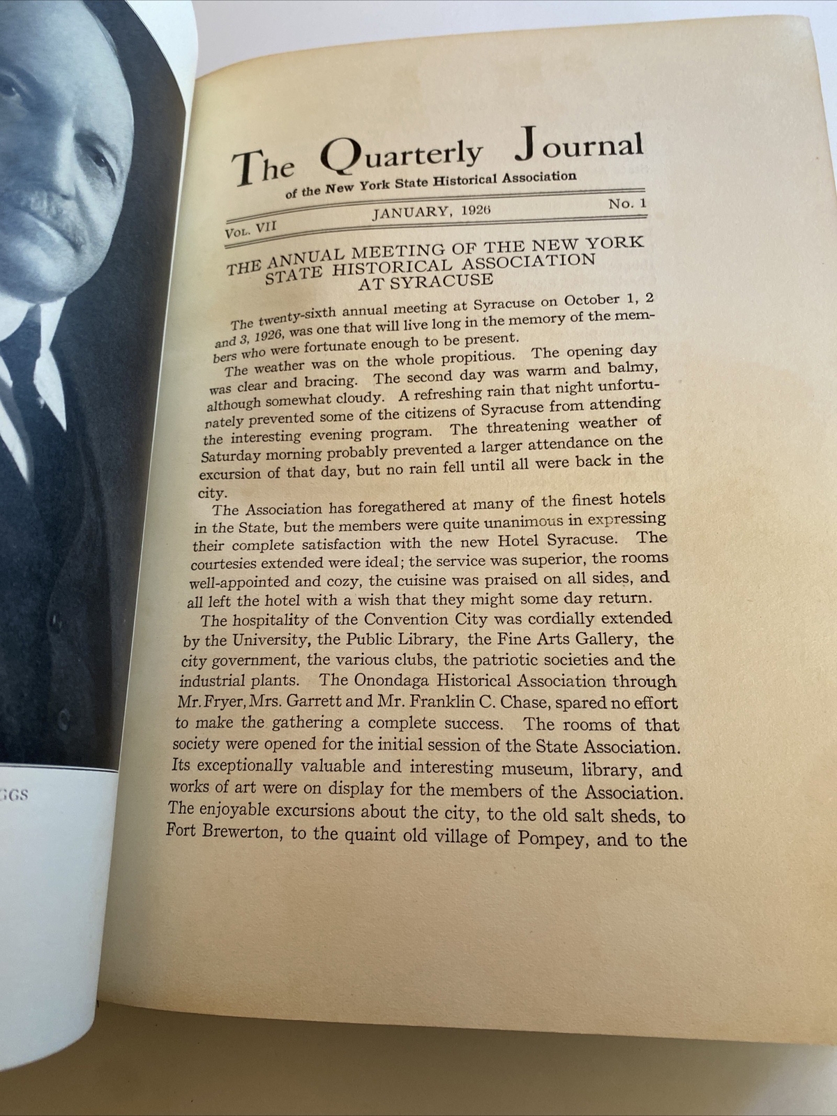 1926 Antique Book New York State Historical Association Quarterly Journal abq