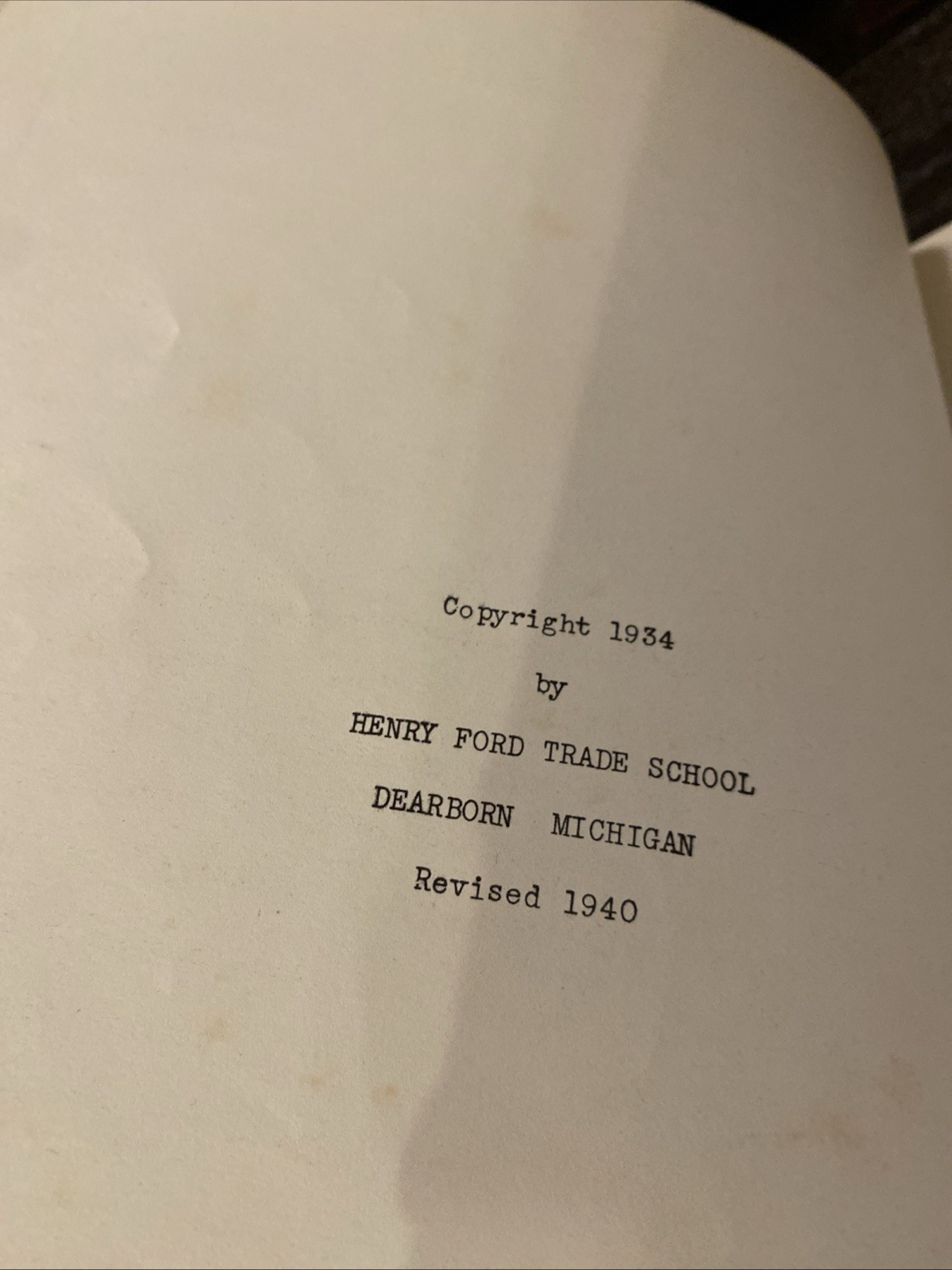 Vintage 1941 Henry Ford Trade School Shop Theory paperback book Litho USA -READ
