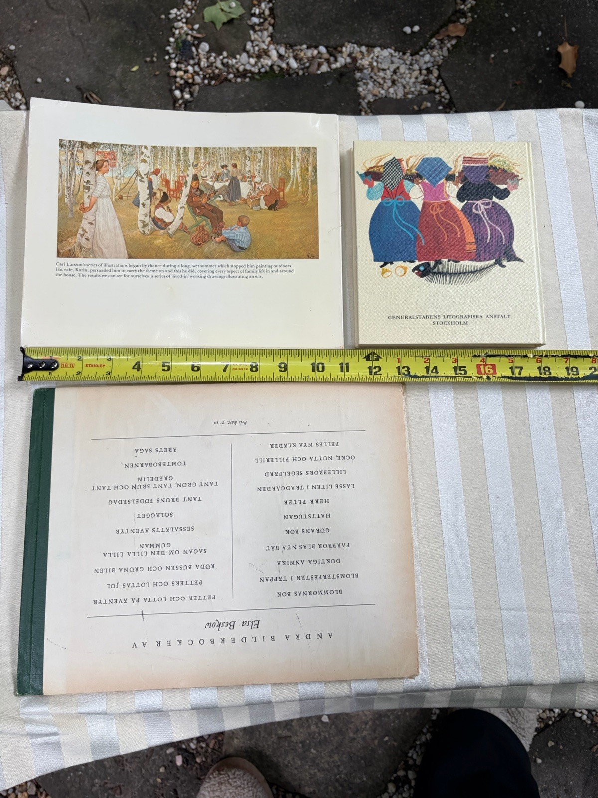 Lot 3 Sweden Books Good Food Cookbook + Carl Larsson Paintings & Petters Vtg