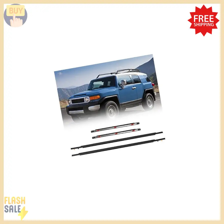 Door Window Moulding Trim Front Rear Seal Outside Belt Weatherstrip Compatible w