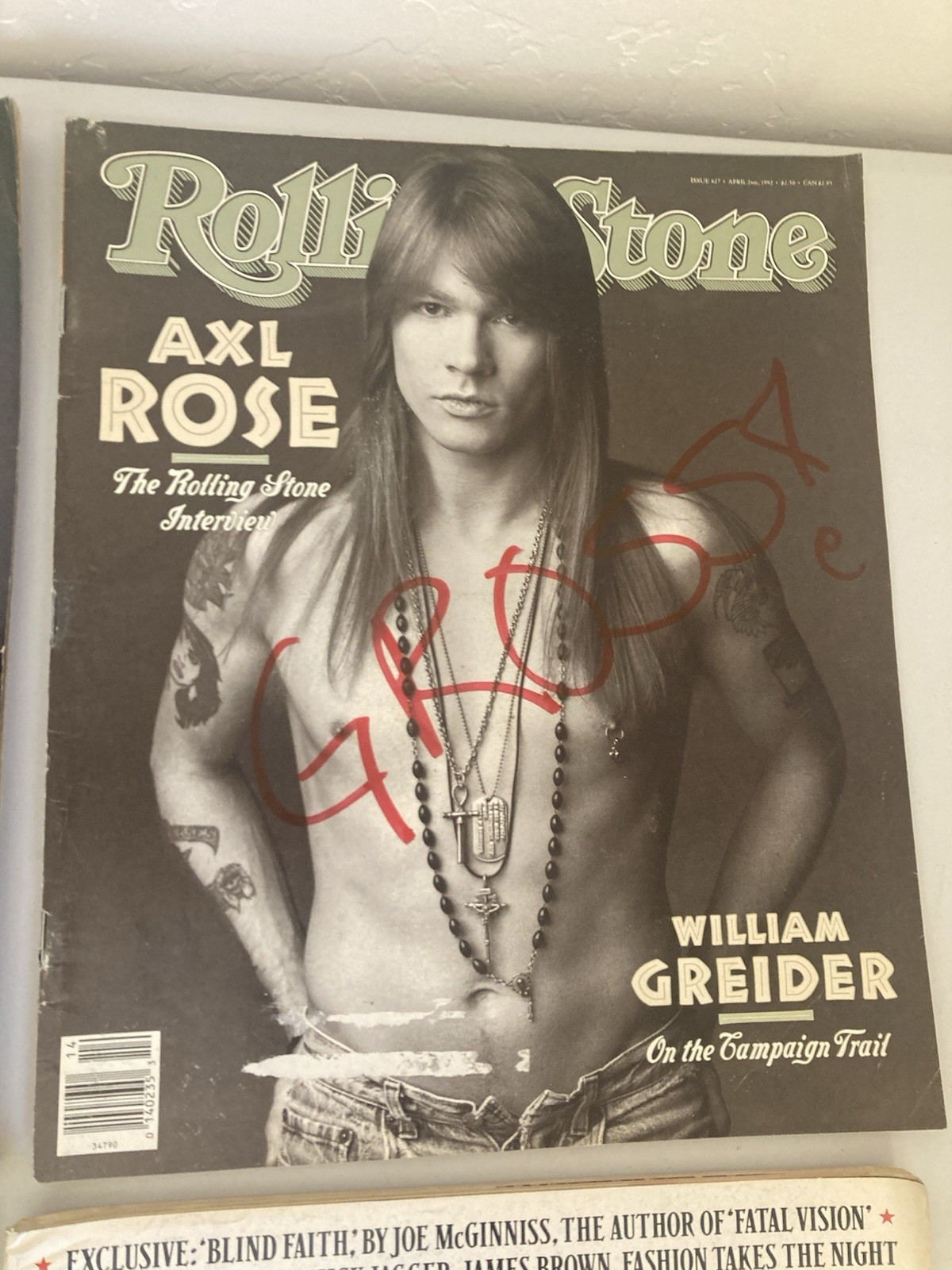 Rolling Stone ~ Guns N’s Roses & Axl Rose ~ Issues 612, 539, 627, & 558