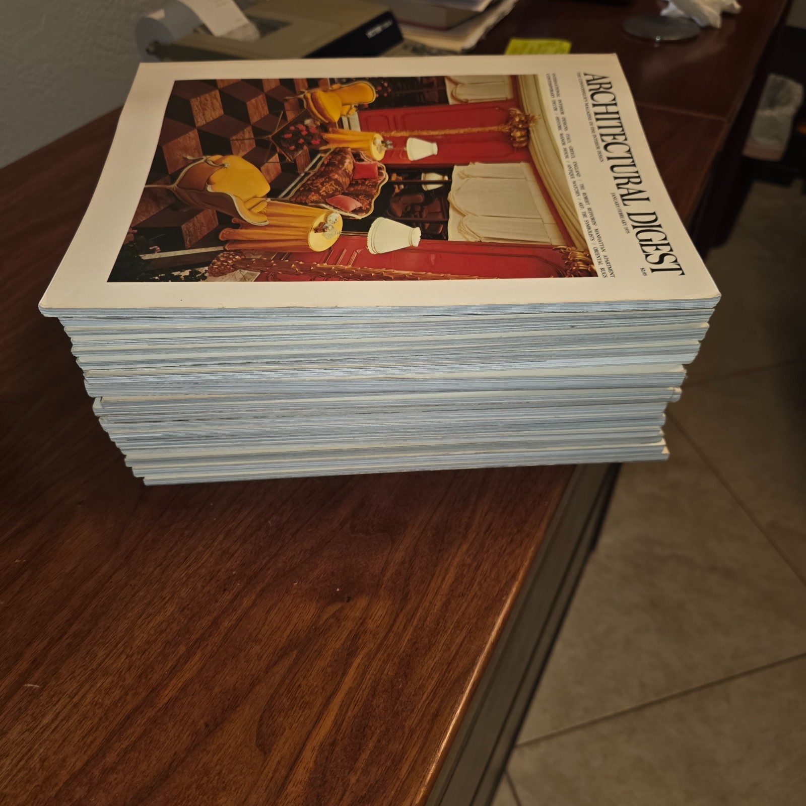 Large Lot Of 19 ARCHITECTURAL DIGEST MAGAZINES Vintage 1970’s