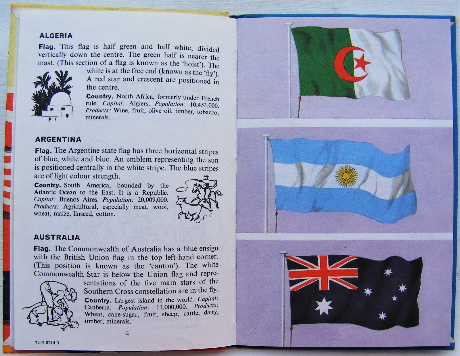 Vintage Ladybird Book – Flags – Recognition Series 584 – Good/VGC +FREE COVER+