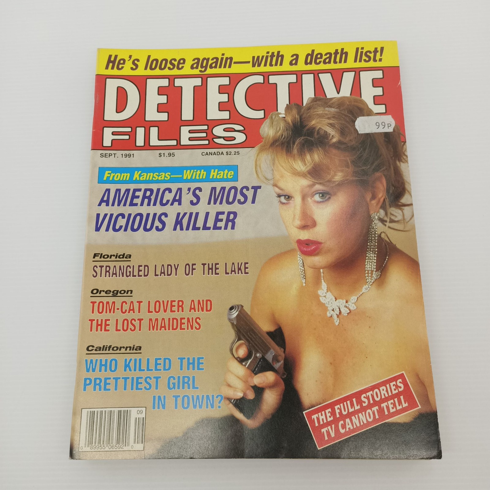 5x Detective Files Vintage True Crime Magazines 1991-1992 May-Jul 1992 Set