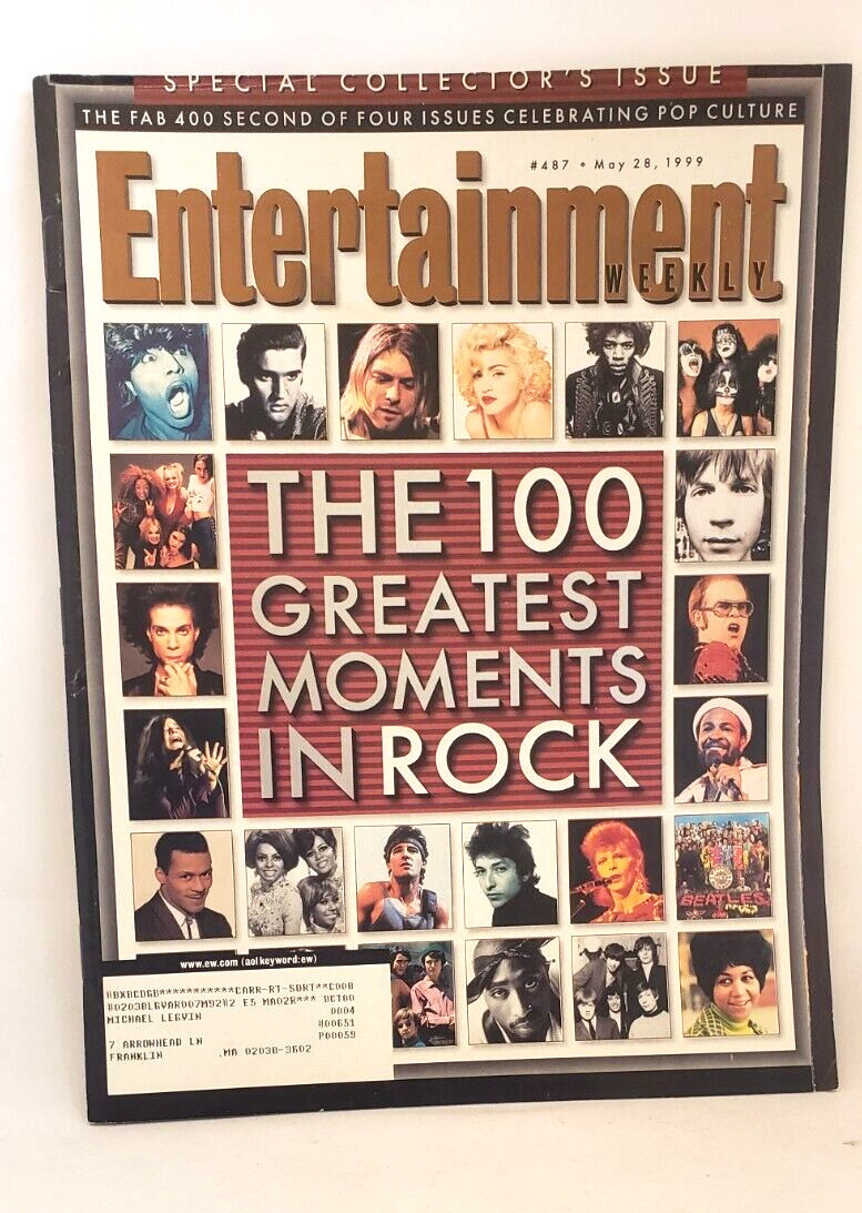 Entertainment Weekly Magazine The 100 Greatest Moments in Rock May 1999 5069