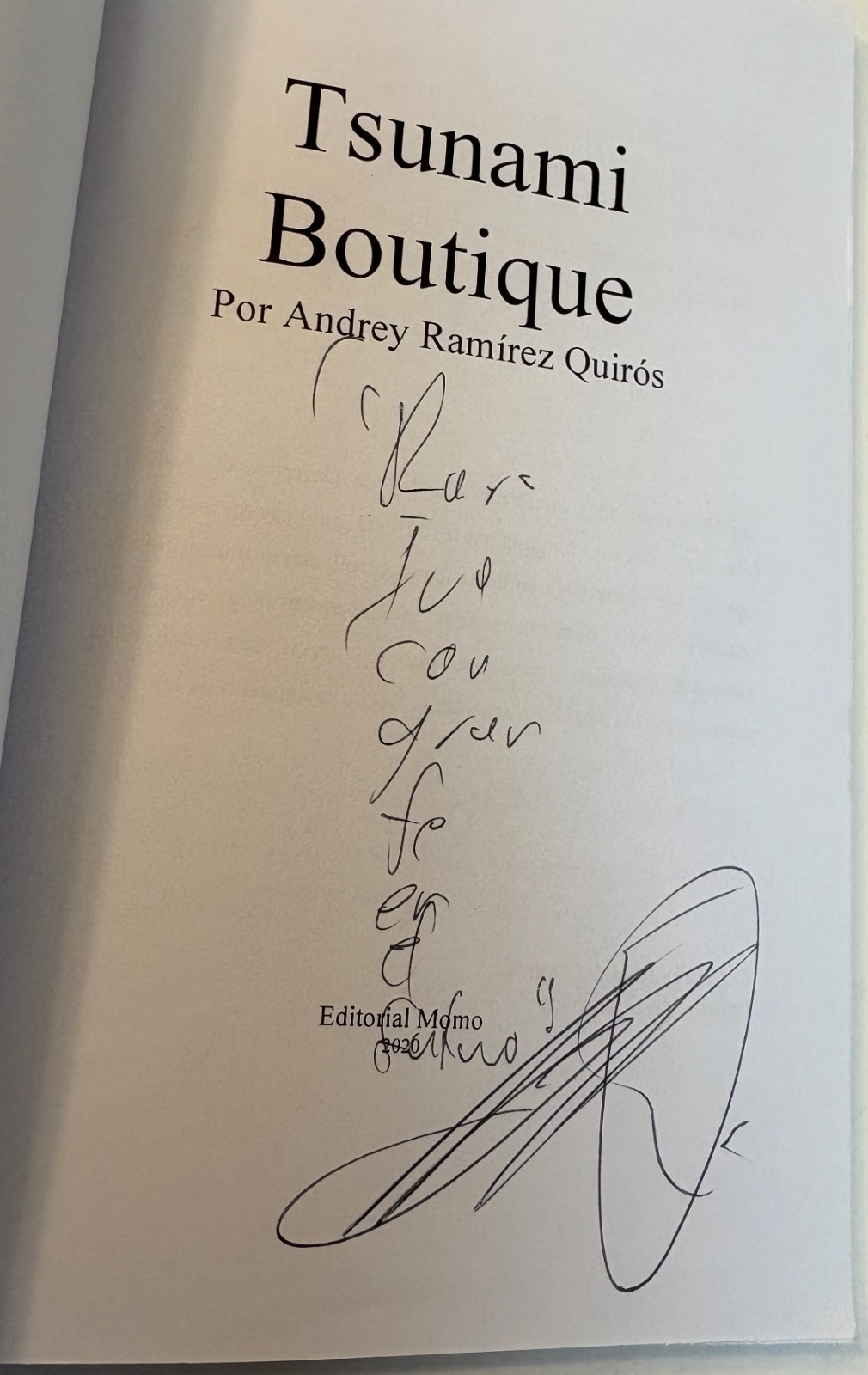 584: Andrey Ramirez Quiros “Tsunami Boutique – SIGNED” 2019 Editorial Momo