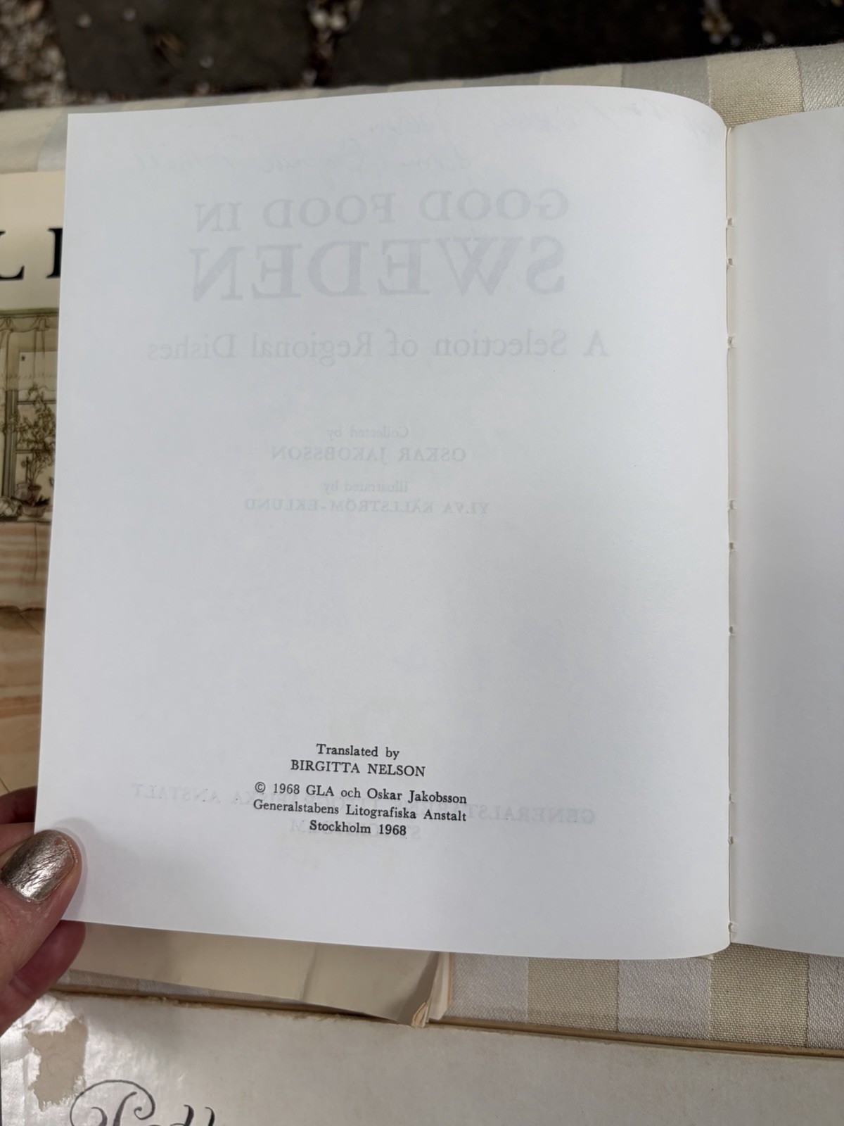 Lot 3 Sweden Books Good Food Cookbook + Carl Larsson Paintings & Petters Vtg