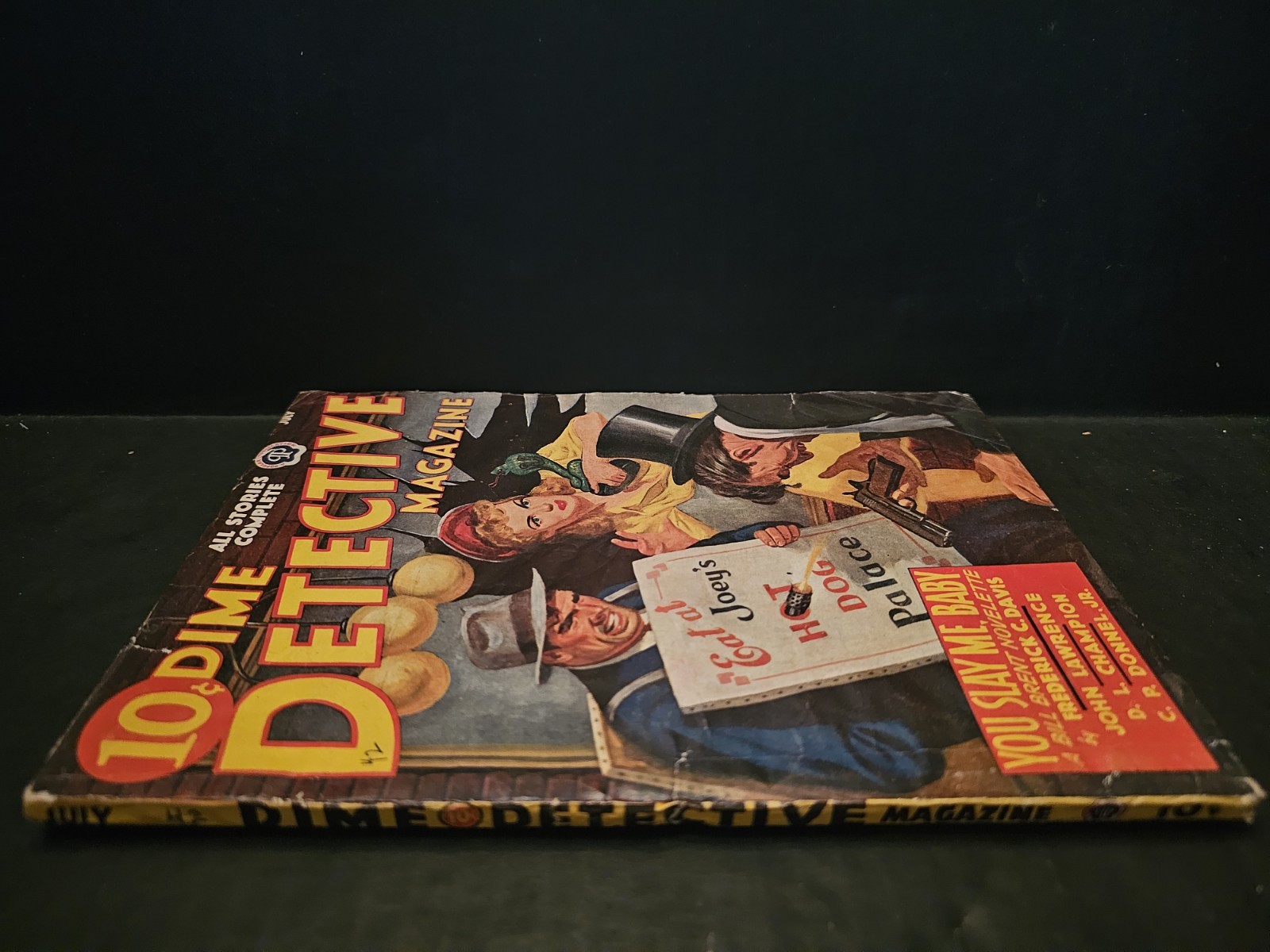 VTG Dime Detective Magazine Pulp July 1942 Vol. 39 #4 Bad Girl gga Cover Art VG