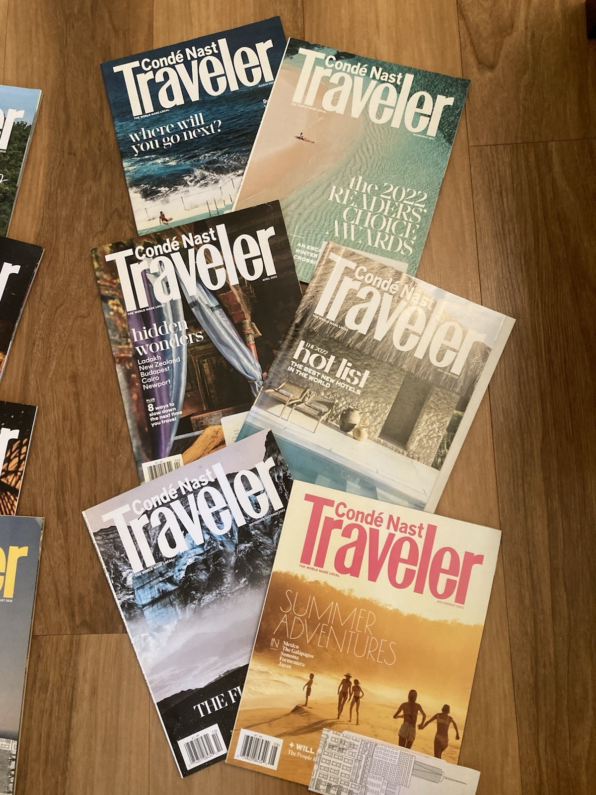 14 Lot Conde Nast Traveler World Travel Magazine From 2022-2023 and 2025-2026