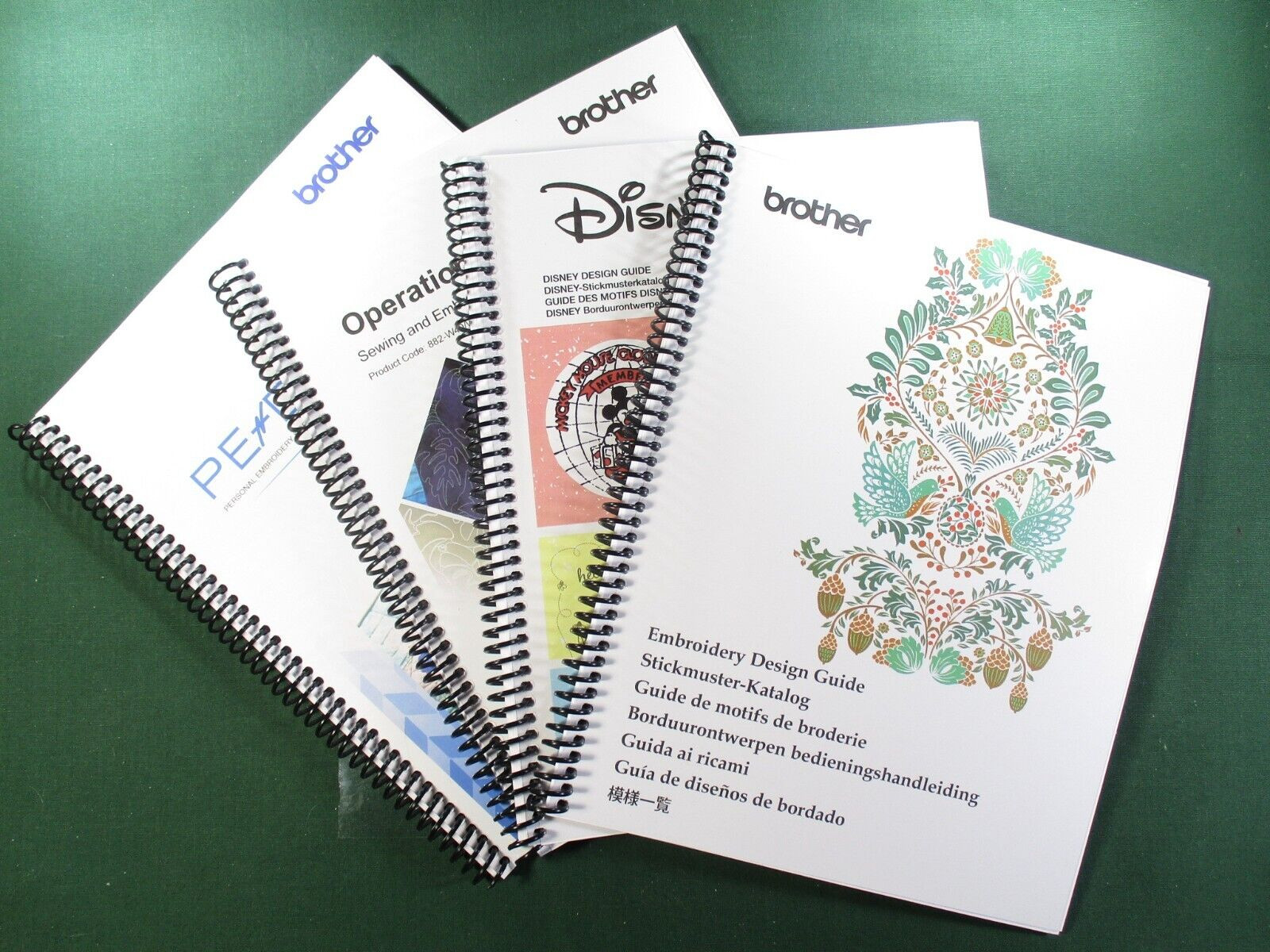 Brother Aveneer EV-1/Brother PE Design 11: Complete Set of 4 Instruction Manuals