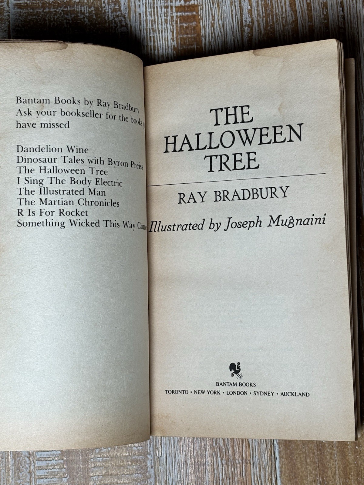 The Halloween Tree Ray Bradbury (Bantam Books, 1981) Vintage Horror Paperback