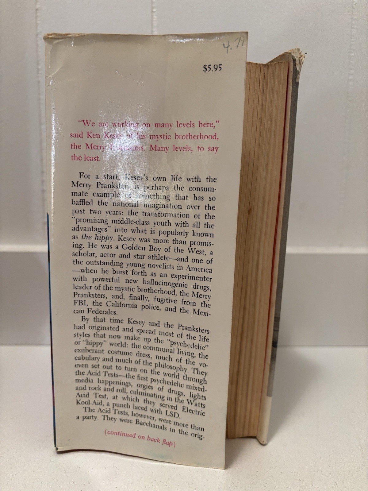 Tom Wolfe The Electric Kool-Aid Acid Test 1st Edition Stated First Printing 1968