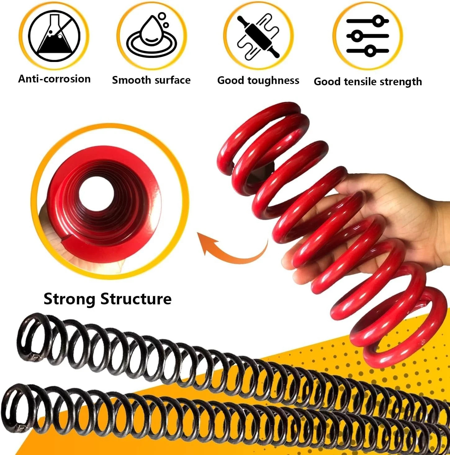 Heavy Duty Front & Rear Motion Shock Spring Kit for 2000-2004 Yamaha TTR125