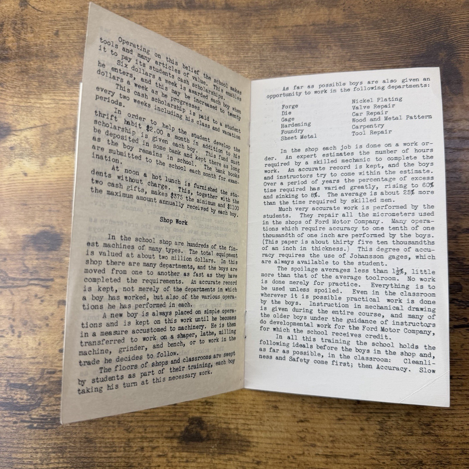1920s Henry Ford Trade School Prospectus – Dearborn Michigan Automotive History