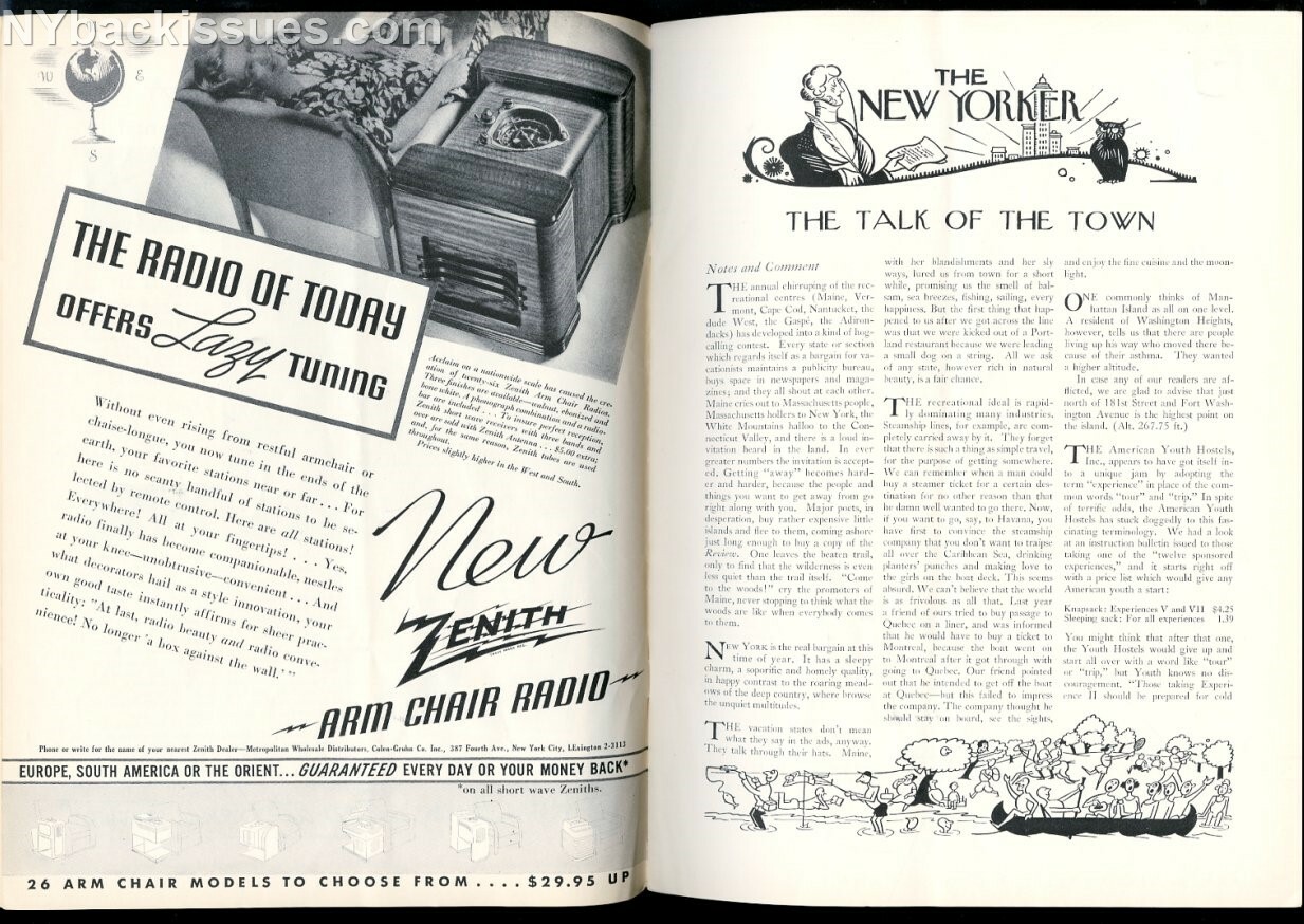 New Yorker magazine July 17 1937 James Thurber Thomas Wolfe Alice Harvey