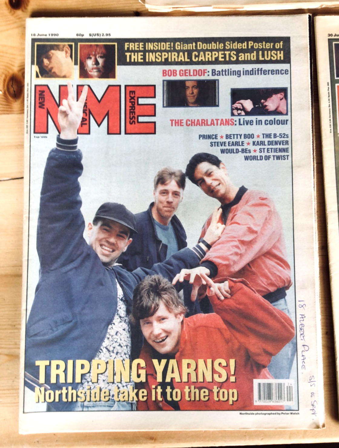 NME. New Musical Express Magazines. June 1990. Five issues. Two with Posters.