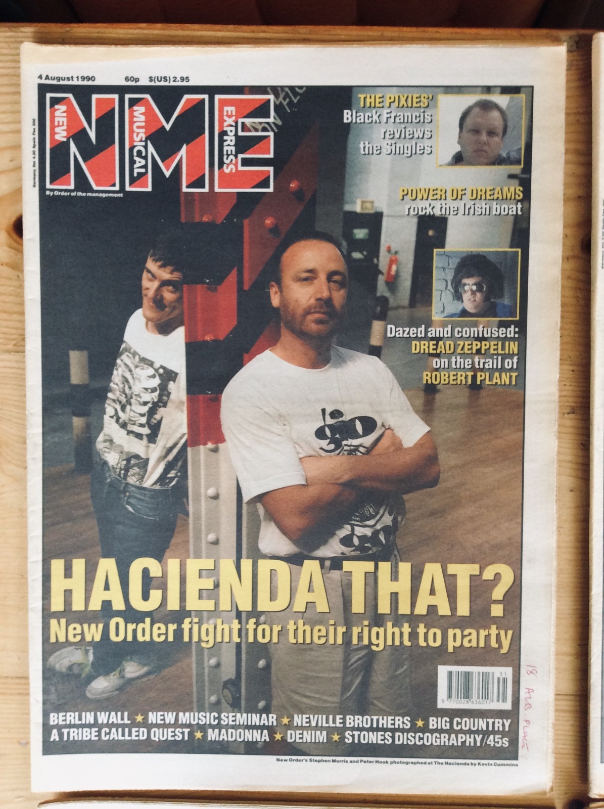 NME. New Musical Express Magazines. August 1990. Four issues. No Posters.
