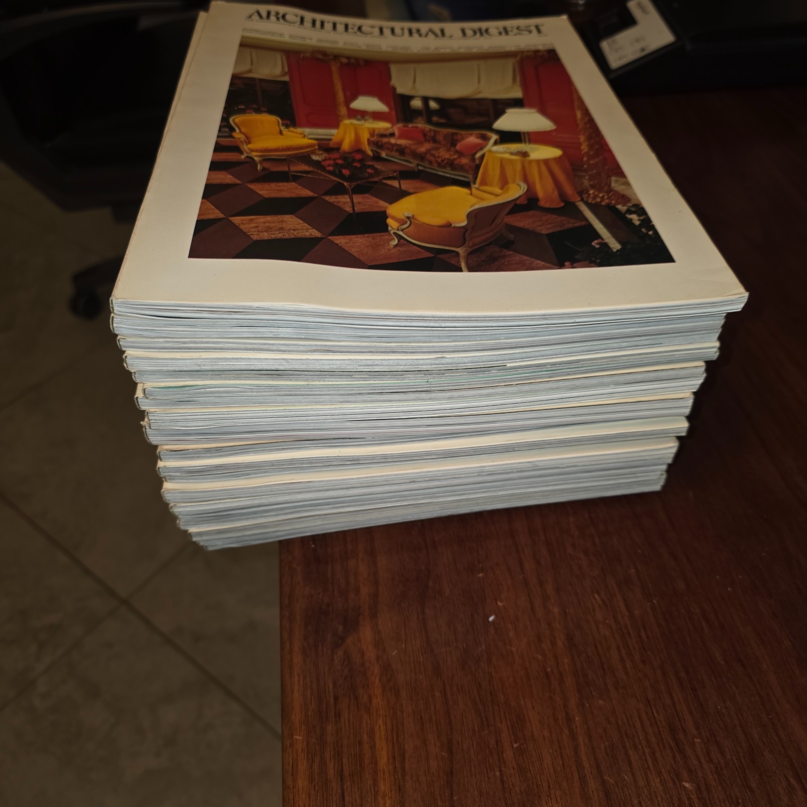 Large Lot Of 19 ARCHITECTURAL DIGEST MAGAZINES Vintage 1970’s