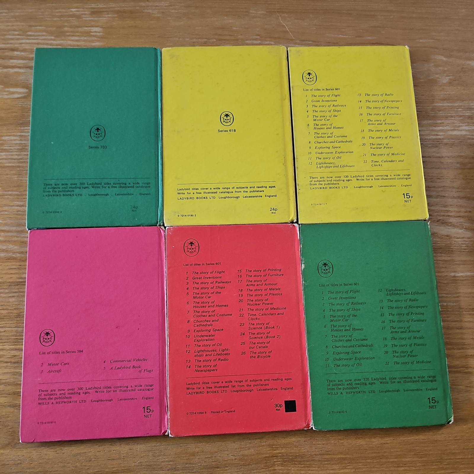 18 Ladybird Books The Story Of Railways, ships, Flight,canals Series 601 584 C2