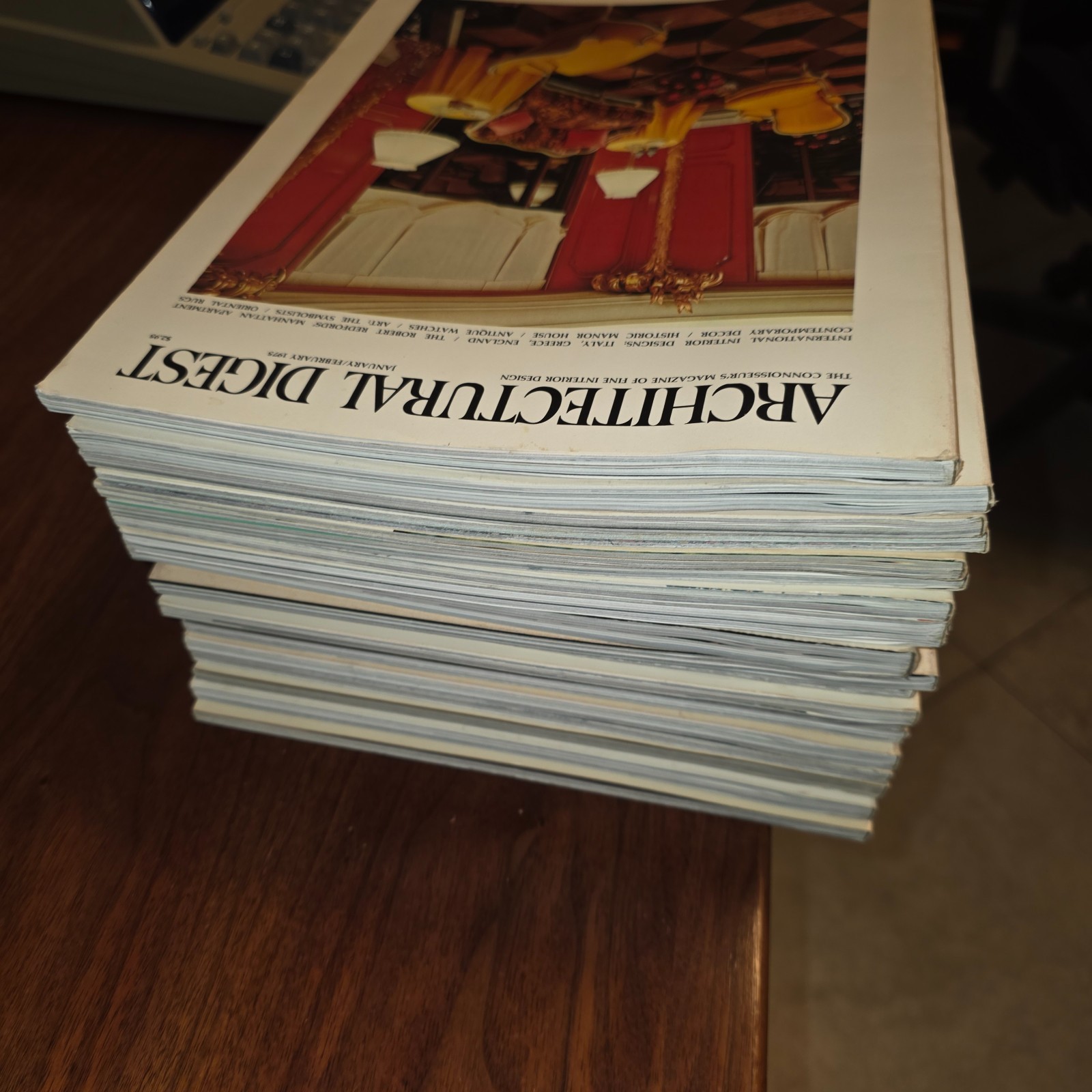 Large Lot Of 19 ARCHITECTURAL DIGEST MAGAZINES Vintage 1970’s