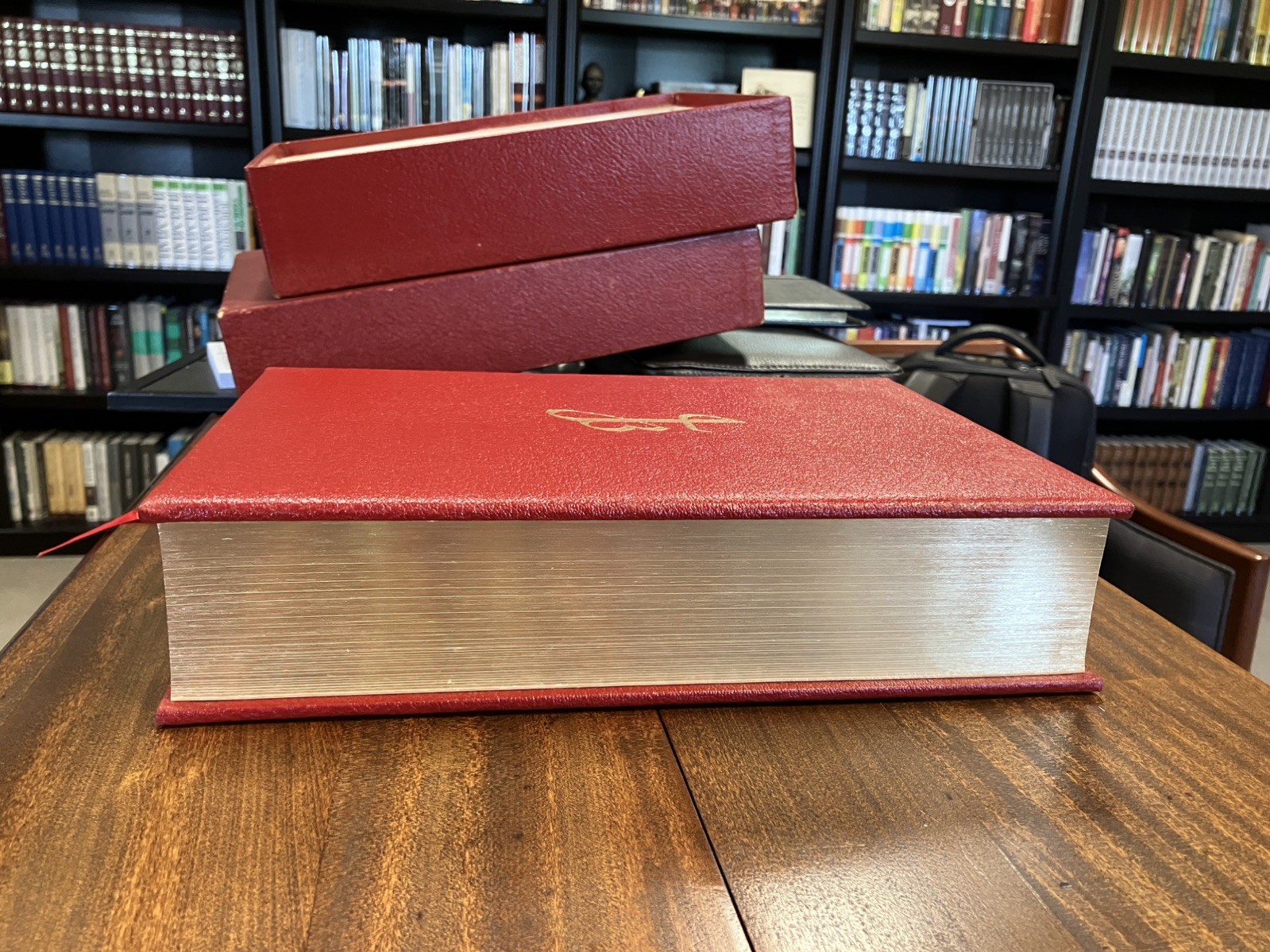 Salvador Dali The Jerusalem Bible Red Leather Bound Illustrated Bible 1970 EUC