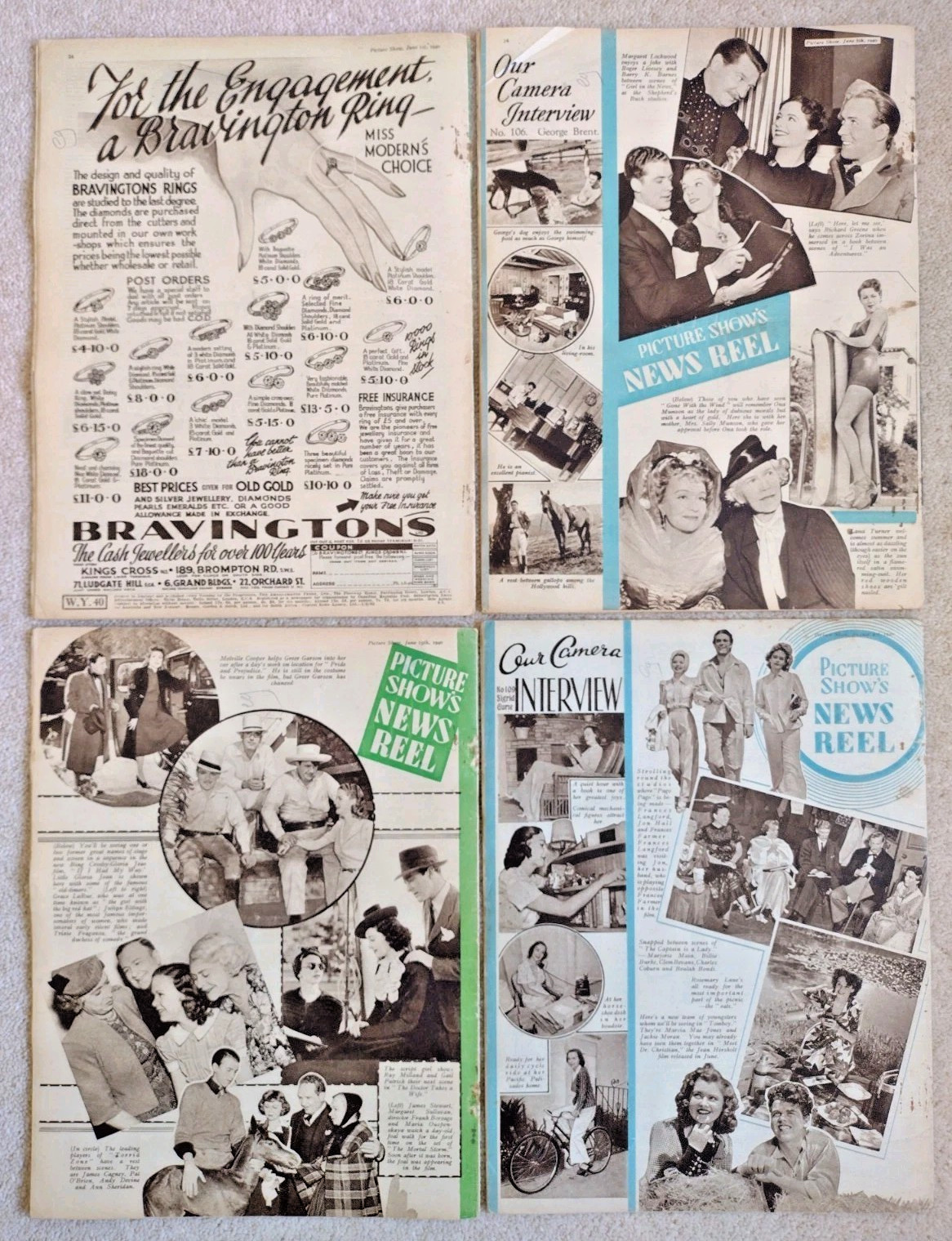 Picture Show magazine x13 1940 issues WW2 Home Front – all listed