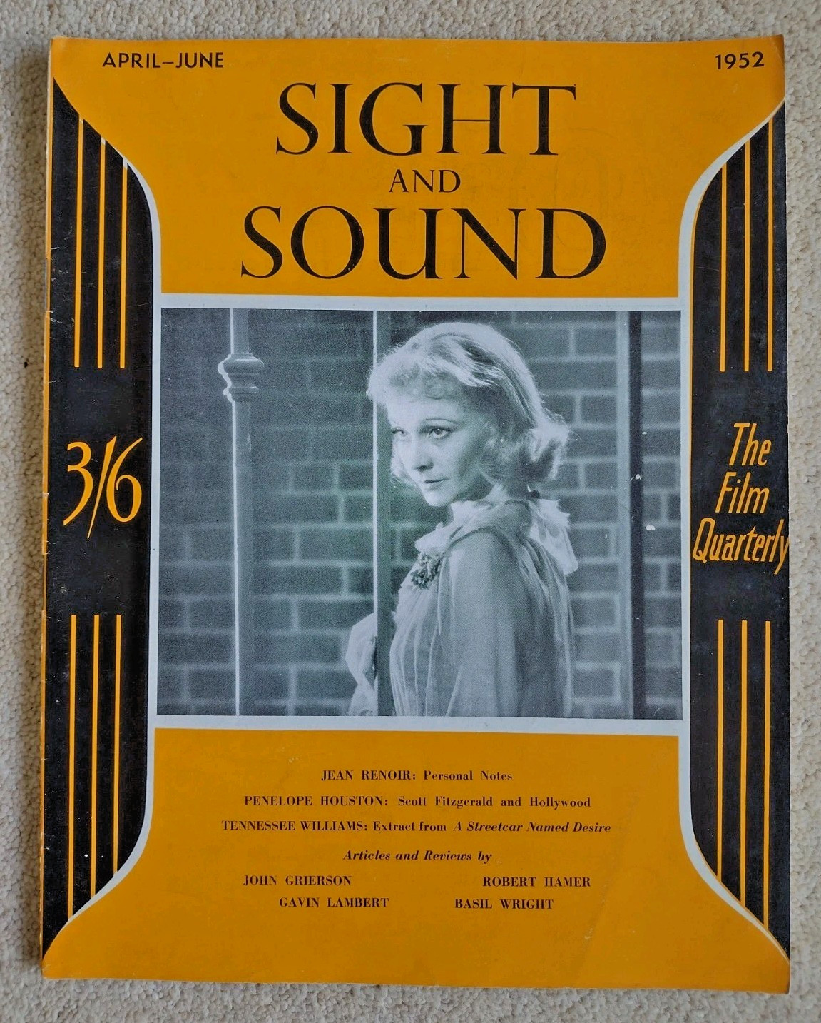 Sight and Sound 1952 full year x4 Streetcar Clair Cocteau horror Dietrich +++