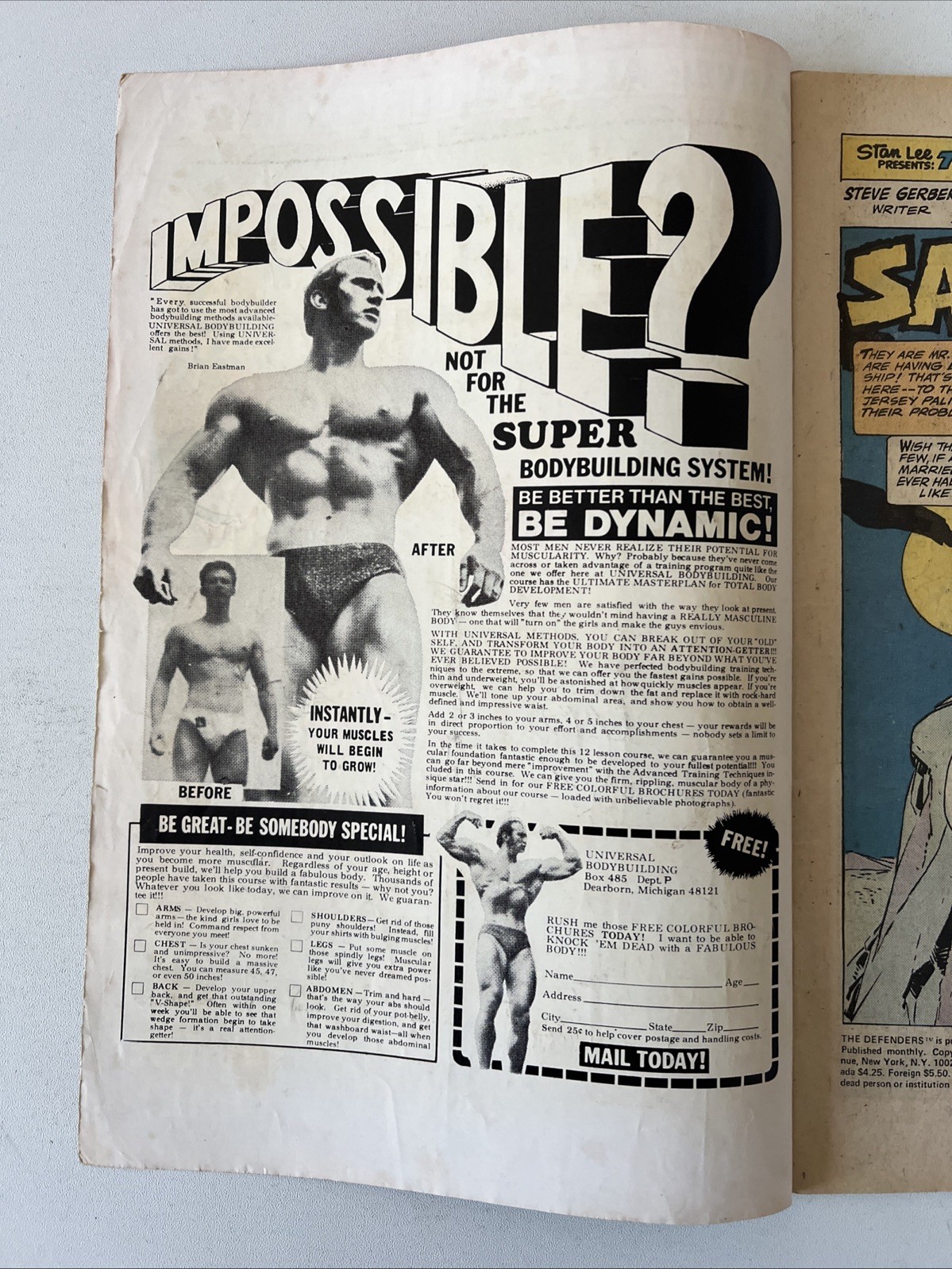 DEFENDERS NUMBER 26. 1ST SERIES. AUGUST 1975. VG/FN CONDITION.