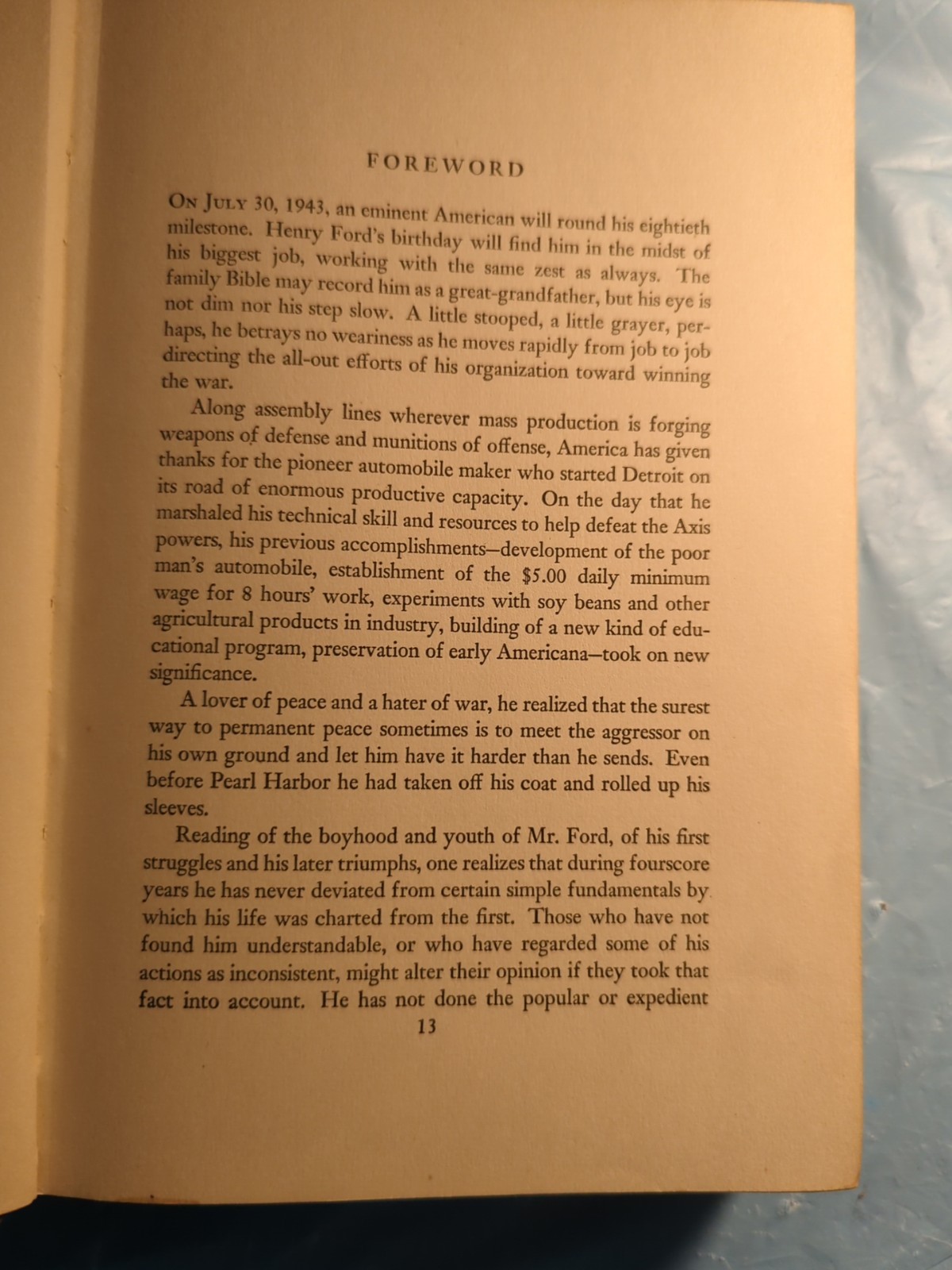 Henry Ford His Life His Work His Genius ~ William A Simonds ~ 1943 First Ed.