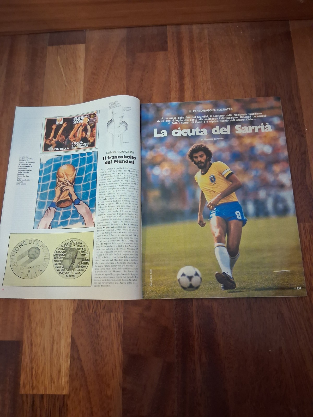 GUERIN SPORTIVO AUGUST 1982 SOCRATES, THE 1982-83 SERIE A + POSTER PASSARELLA!