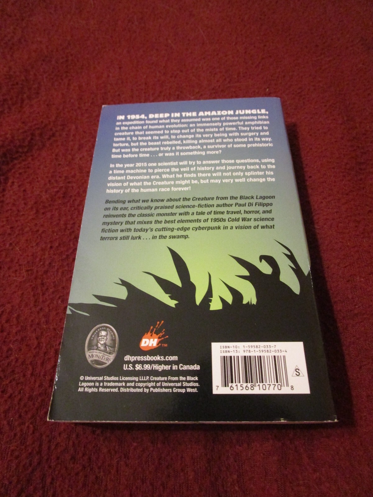 Universal Monsters Creature from the Time’s Black Lagoon by Paul Di Filippo VG