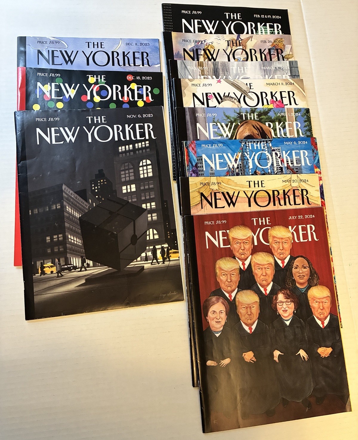 THE NEW YORKER Magazine Lot Of 11 From 2023/2024 No Labels