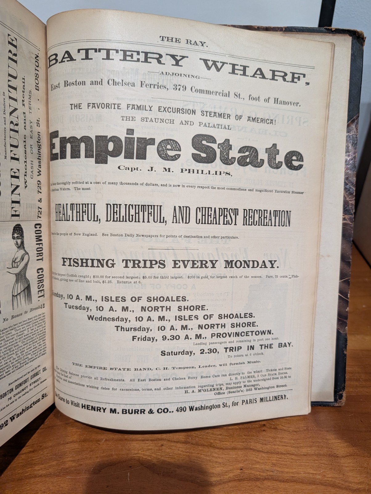 Antique 1882-1883 The Ray Bound Volume – Boston Theatre History & Ephemera VG