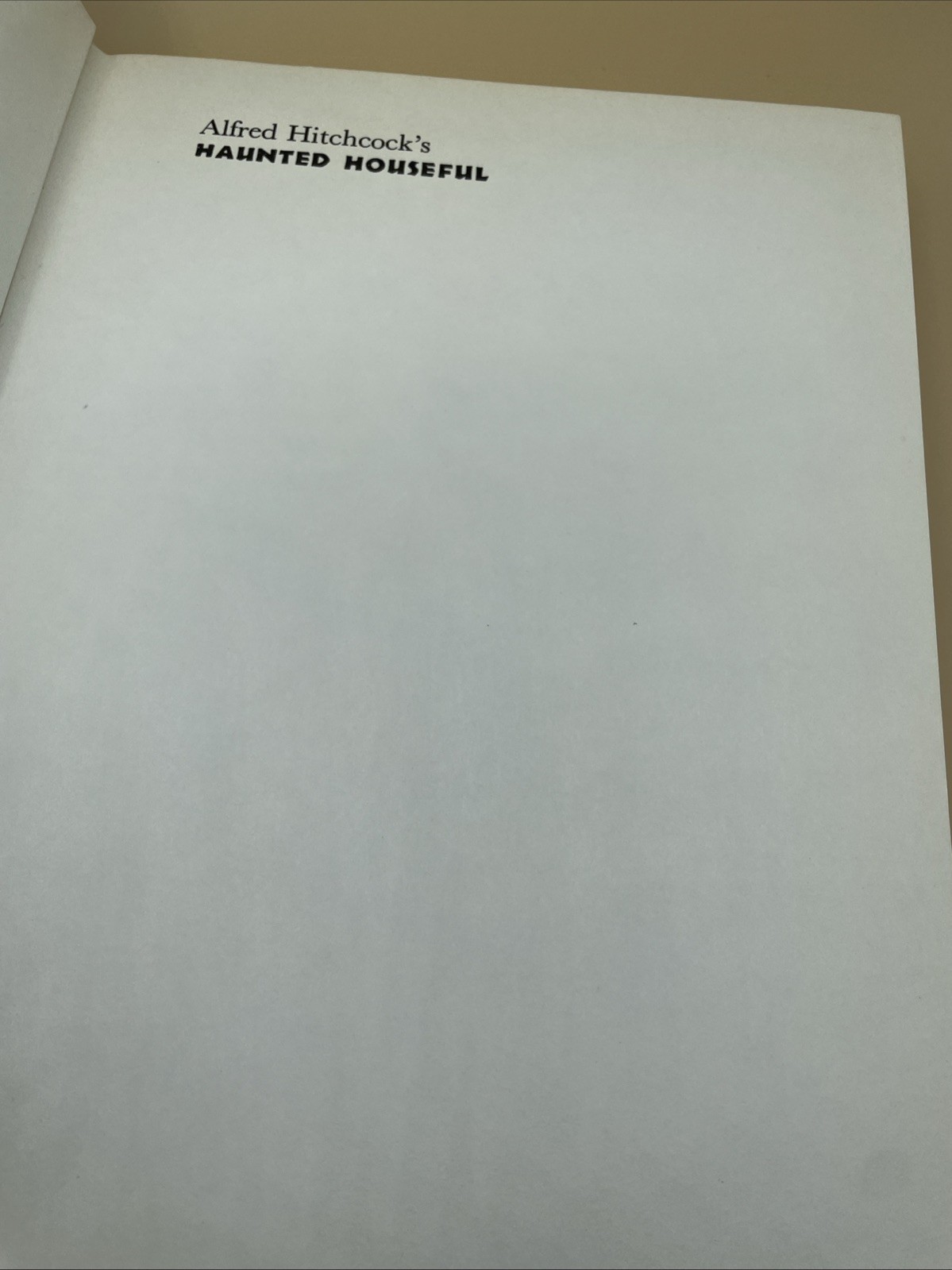 Book Hitchcock’s HAUNTED HOUSEFUL 1961 HArdcover Horror Halloween Vintage Decor
