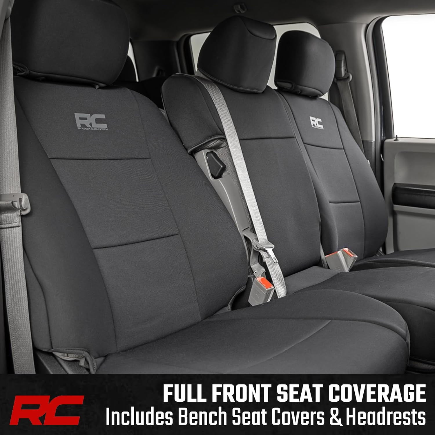 Neoprene Front & Rear Seat Covers for Ford F-150, Lightning, F-250 & F-350 (2015