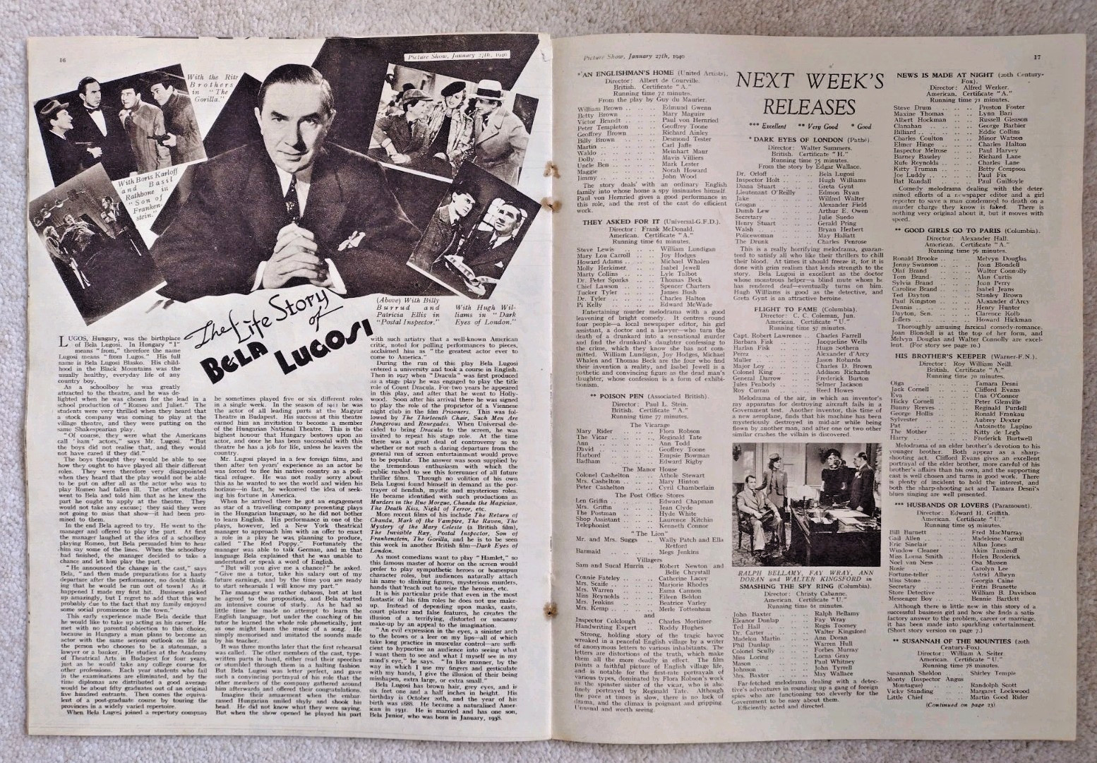 Picture Show magazine x13 1940 issues WW2 Home Front – all listed