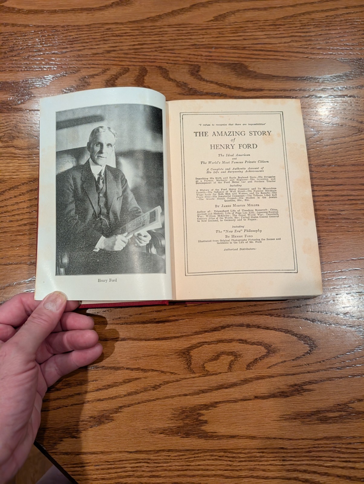THE REAL STORY OF HENRY FORD 1922 1st Edition HC w/1919 Ford Owner’s Manual
