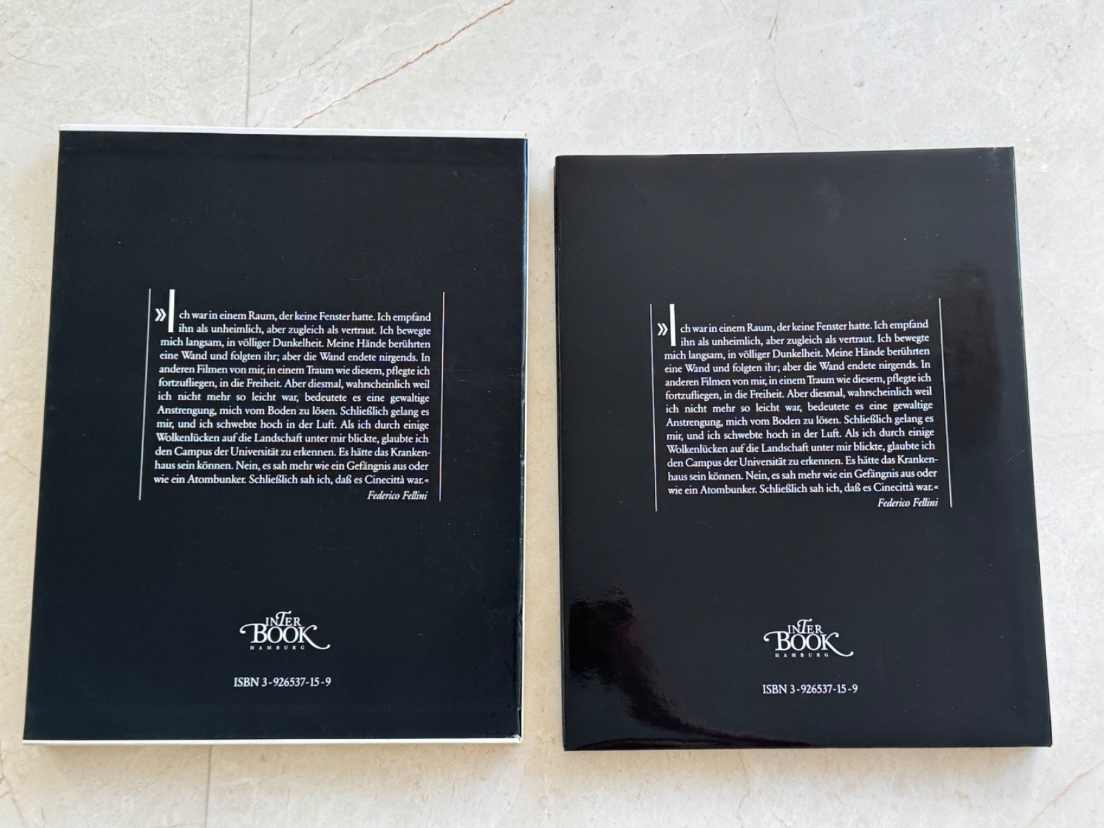 FELLINI Cinecittá – Meine Filme und ich GERMAN BOOK MINT cardboard slip-on cover