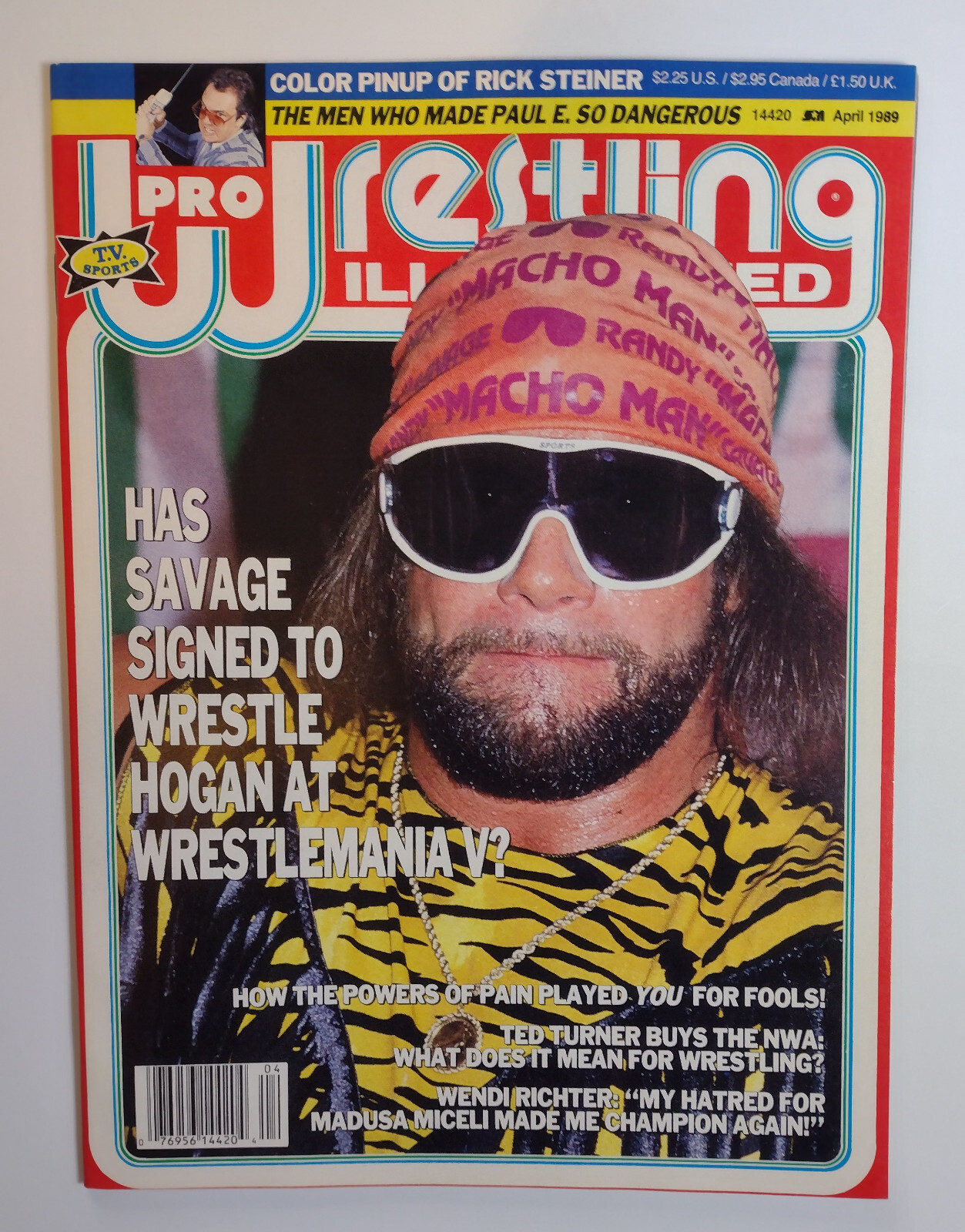 Pro Wrestling Illustrated April 1989 Magazine Randy Savage Rick Steiner WWF PWI